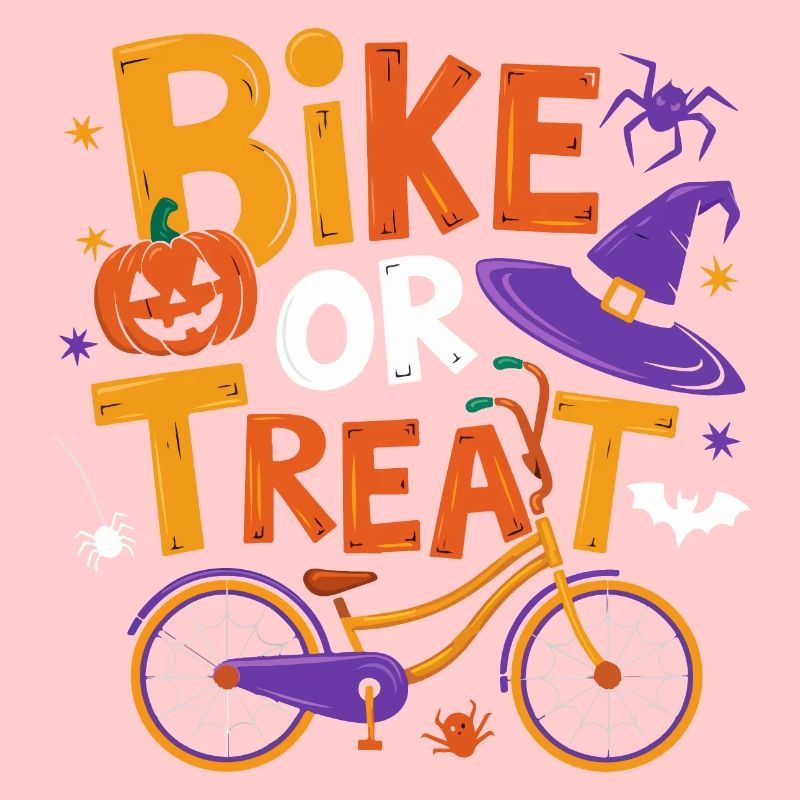 Halloween-Fahrrad oder Leckerli-Illustration