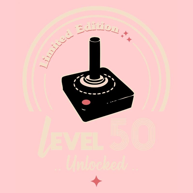 Design Badge Level 50 Retro Console