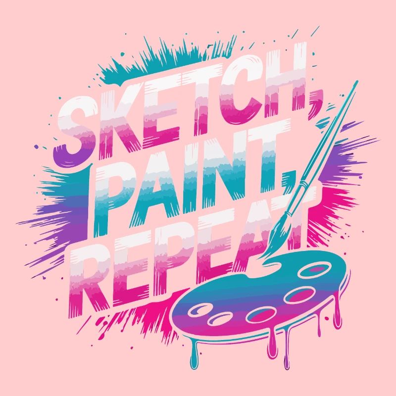 Sketch Paint Repeat Art Design