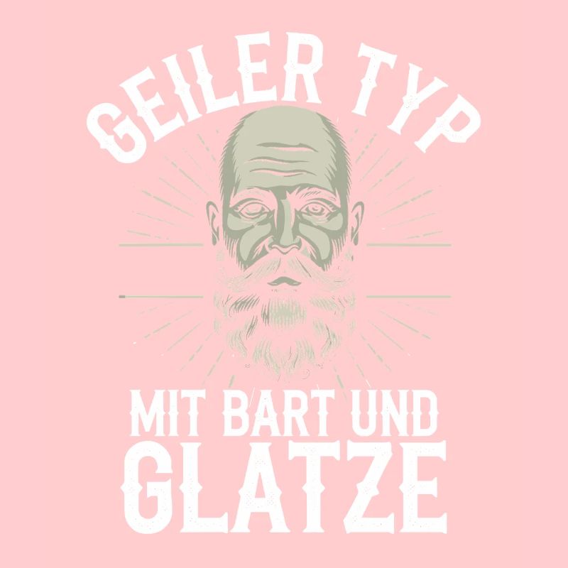 Geiler Typ Mit Bart & Glatze Glatzkopf Bartträger