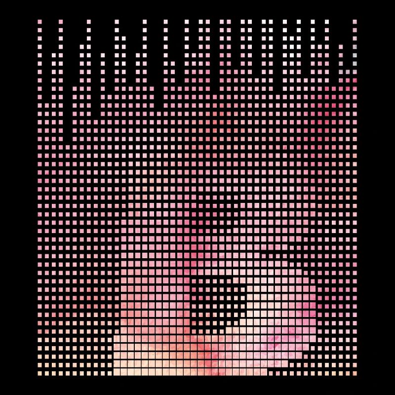 Abstrakte rosa Pixelkunst der Buchstabe B