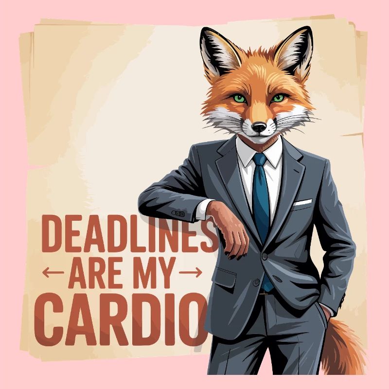 Deadlines Are My Cardio Office Fox
