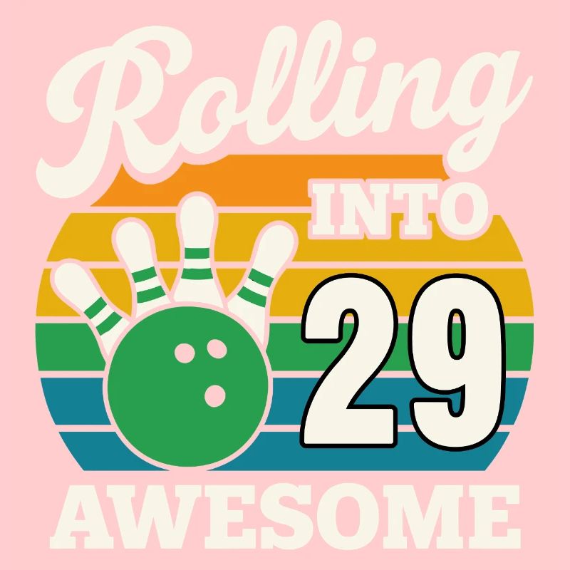 Bowling 29. Geburtstag Feier Grafik