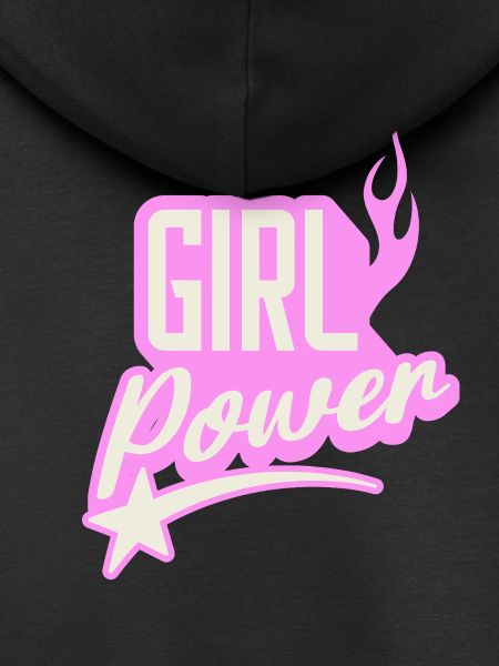Girl Power suiker roze vlammend grafisch ontwerp
