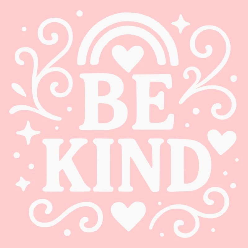 Be kind statement with hearts