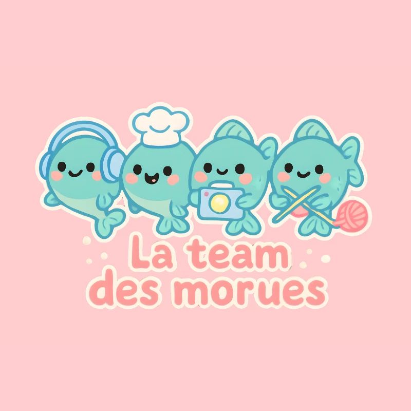 The team of cod nautical mascots