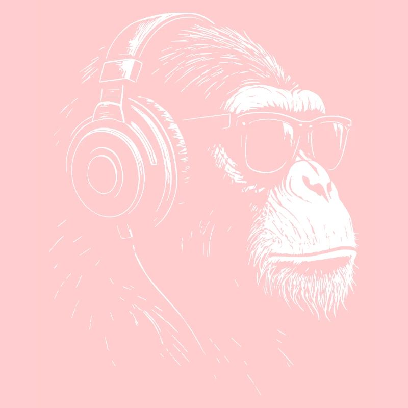 Headphone Monkey with Sunglasses