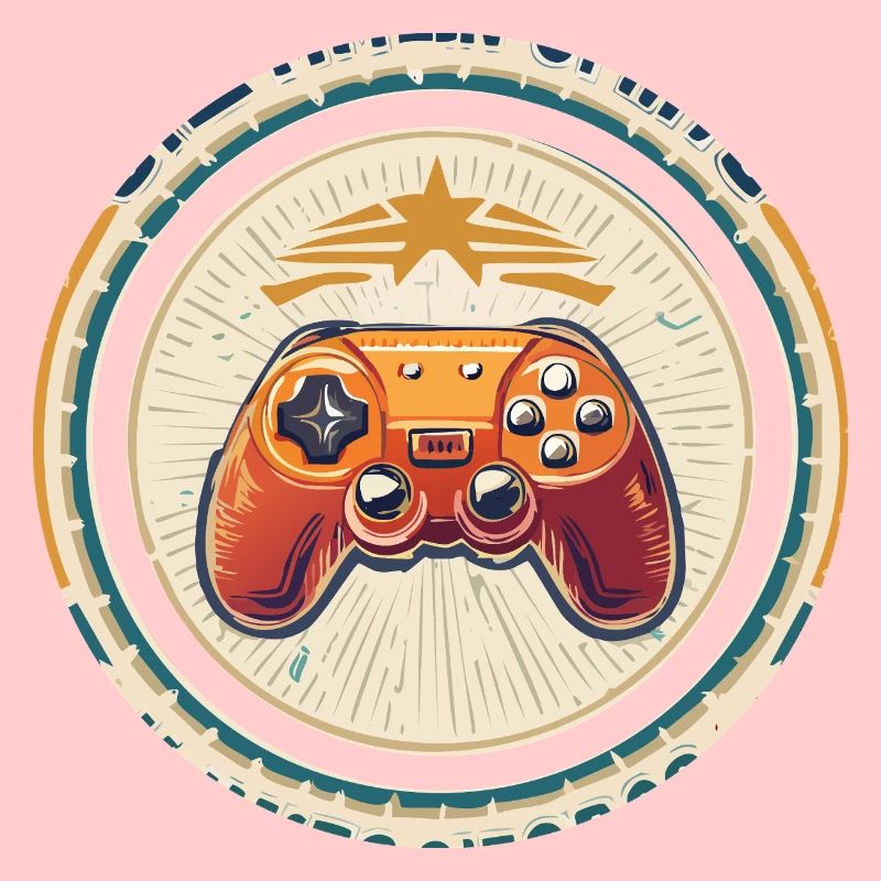 Retro Spielcontroller Abzeichen