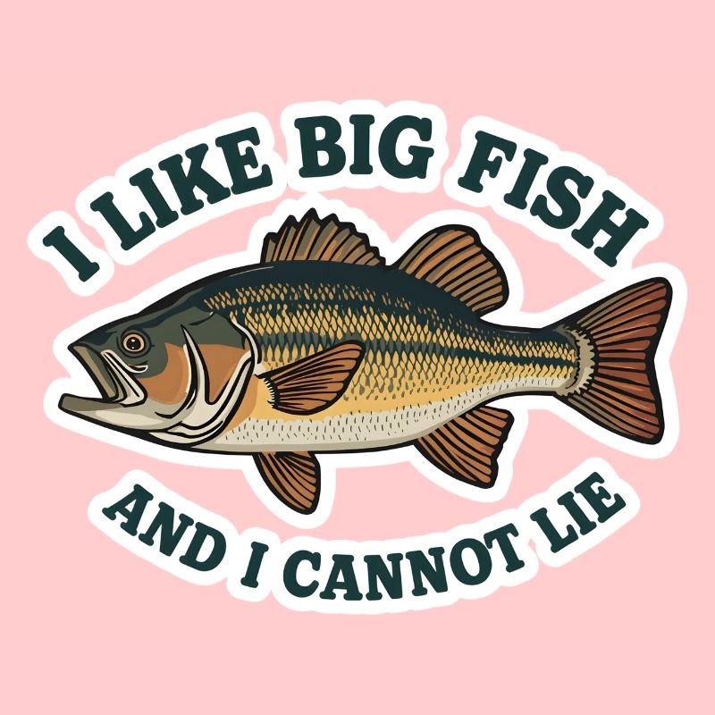 Großer Fisch Spruch I Like Big Fish 