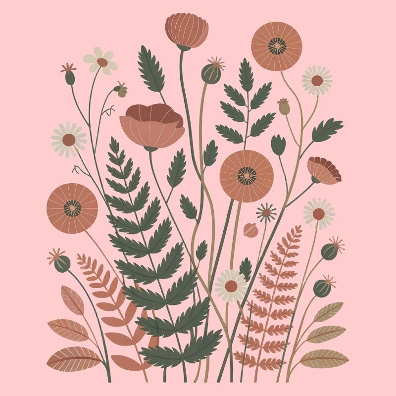 Boho Blumen – Blühende Harmonie