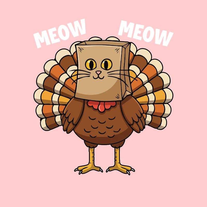 Dinde Chat Thanksgiving Récolte d’automne