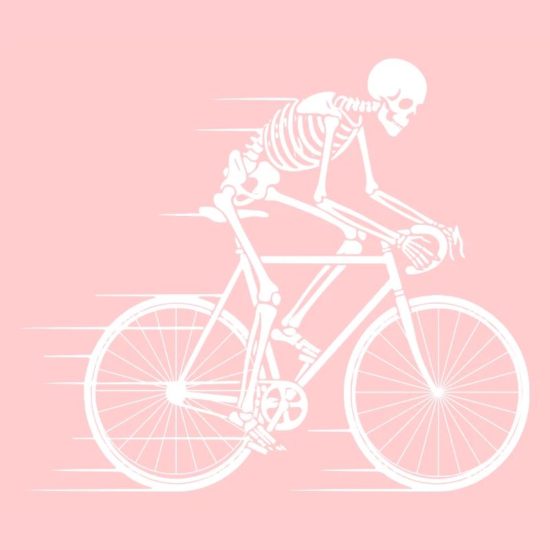 Skeleton-Radfahrer in Bewegung