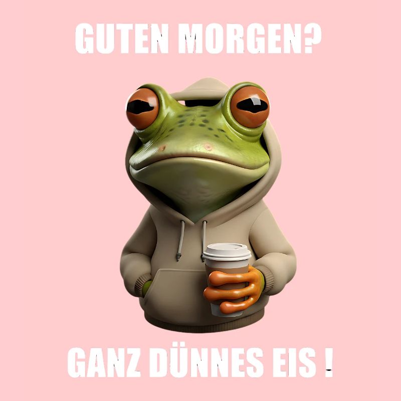 Tired Frog Coffee Mood Saying