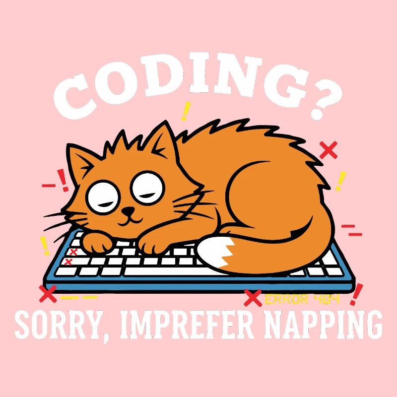 Coding? Sorry, ich schlafe lieber Lustige Katze
