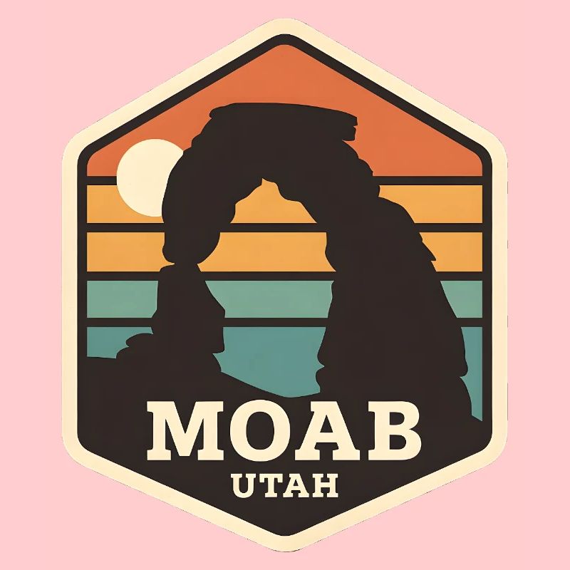 Arche du désert de Moab, Utah, coucher de soleil rétro