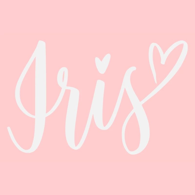 Iris Herz Schriftzug