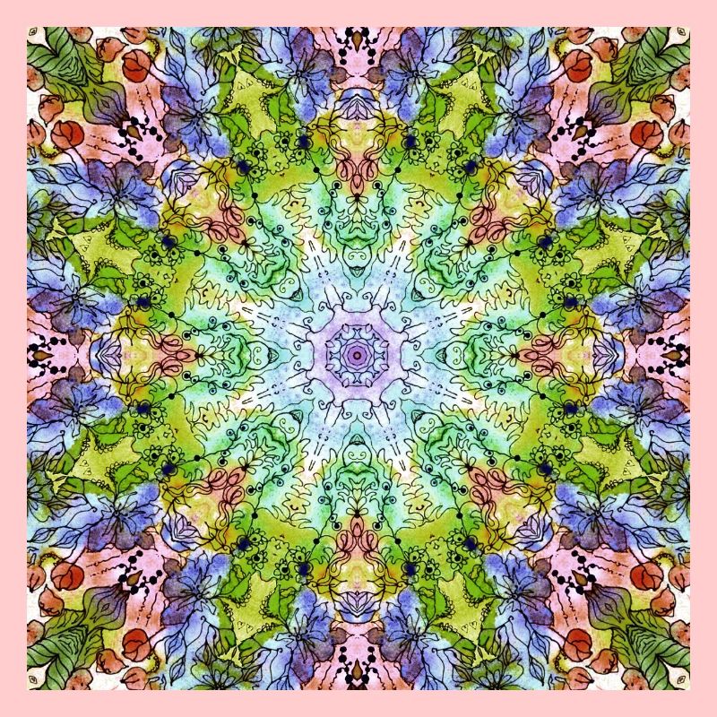 Mandala de Fleurs Kaléidoscope