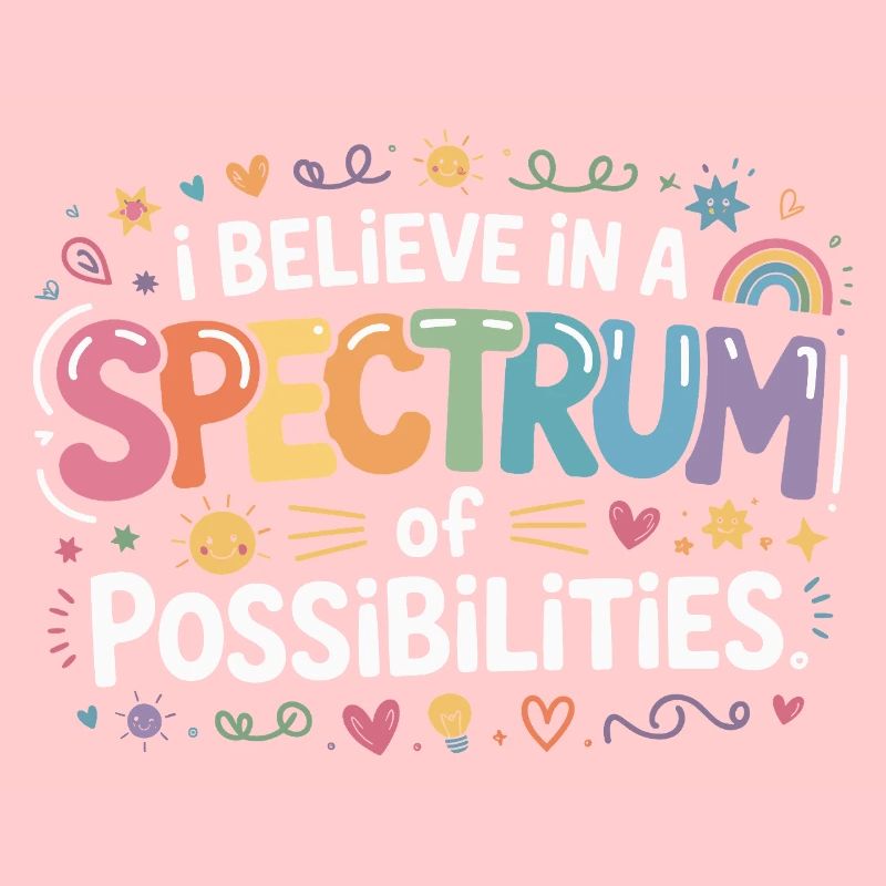 Autism Awareness Support rainbow