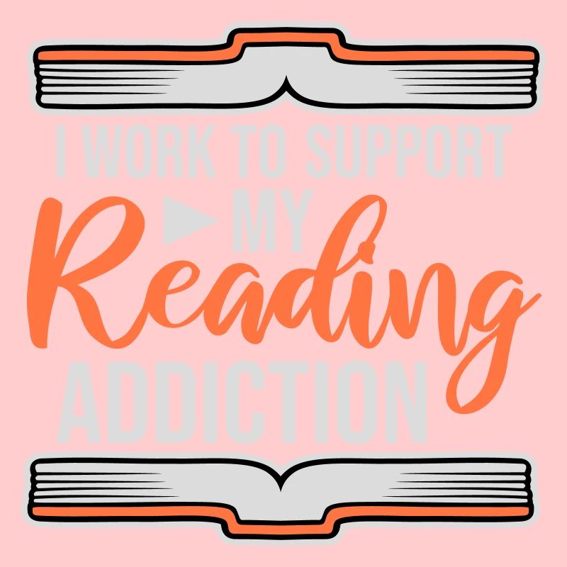 I Work To Support My Reading Addiction Bücher Logo