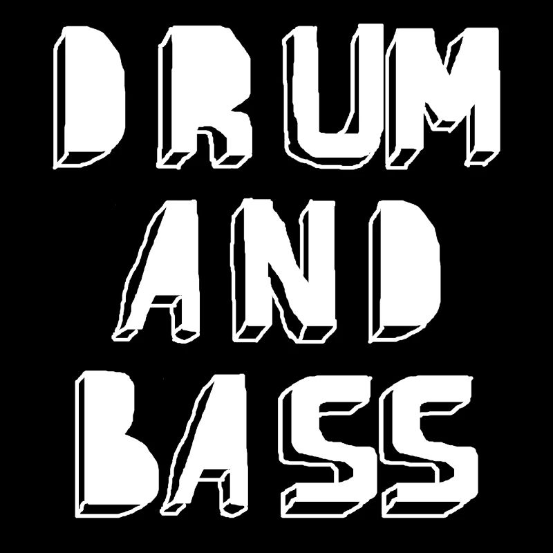 Drum and Bass Neon Glyph