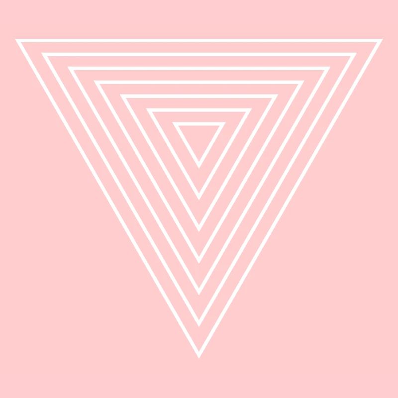 Concentric Triangle Line Art