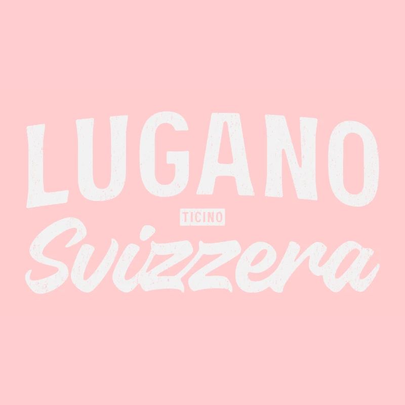 Lugano Svizzera Vintage Script