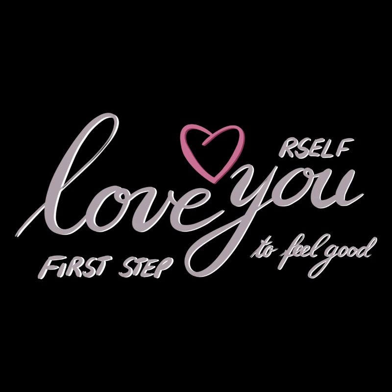 Liebe dich Selbst Herz Motiv