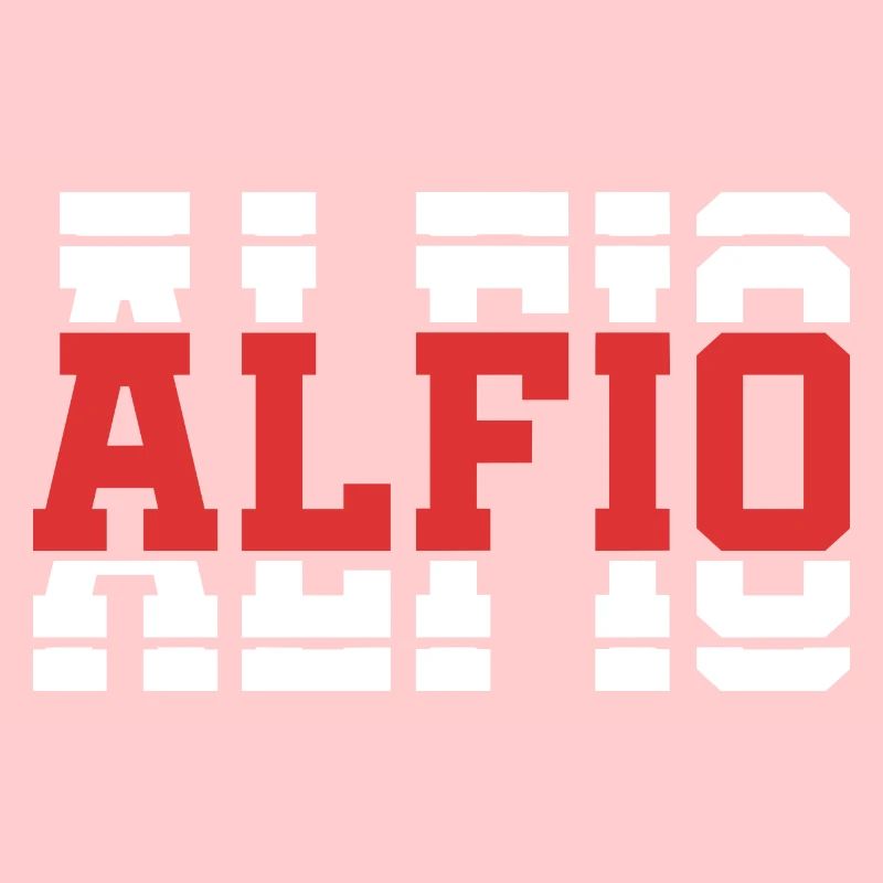 Alfio T-Shirt Geschenkidee gestapelter Text