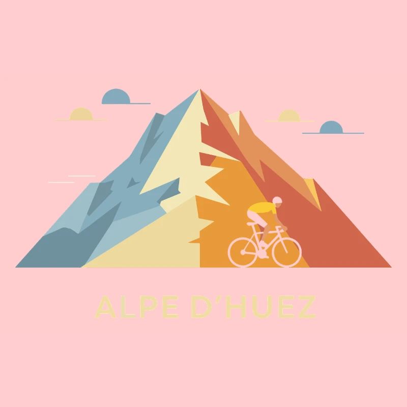 Radfahrer Alpe d'Huez Kunst