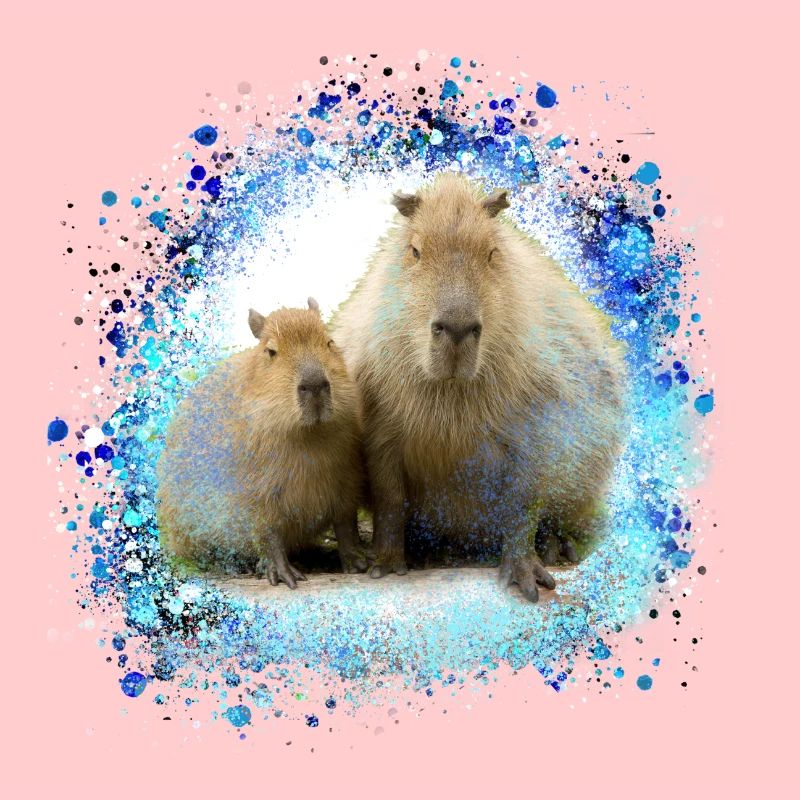 Capybara,Pig,Graffiti,Capybara,Duo