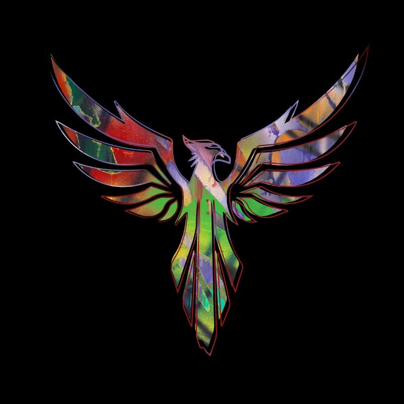 Phoenix,vogel,graffiti,Malerei,blau