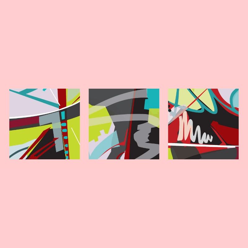 Trilogie de couleurs, de lignes et de surfaces !