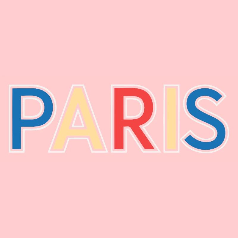 Paris Color Block Typography
