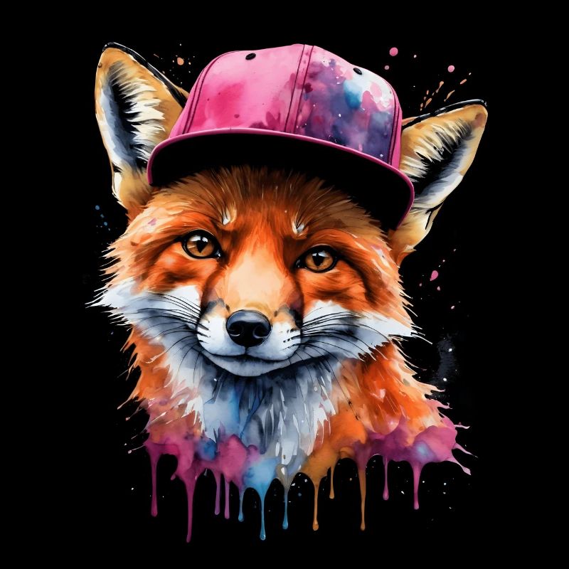 Fuchs Snapback Cap Cool Tier Design Print