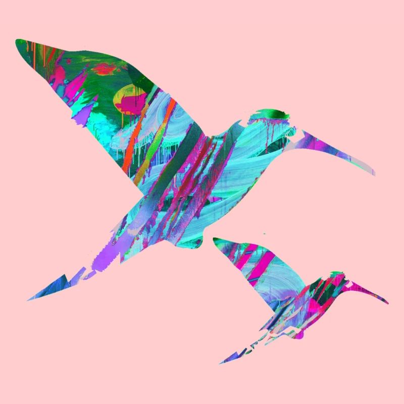 Kolibri,vogel, Aquarell, Malerei, Vögel, Graffiti