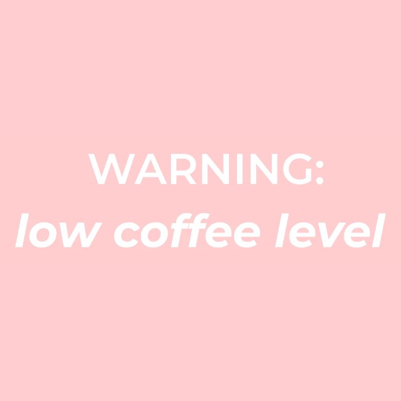 Avertissement : faible niveau de café
