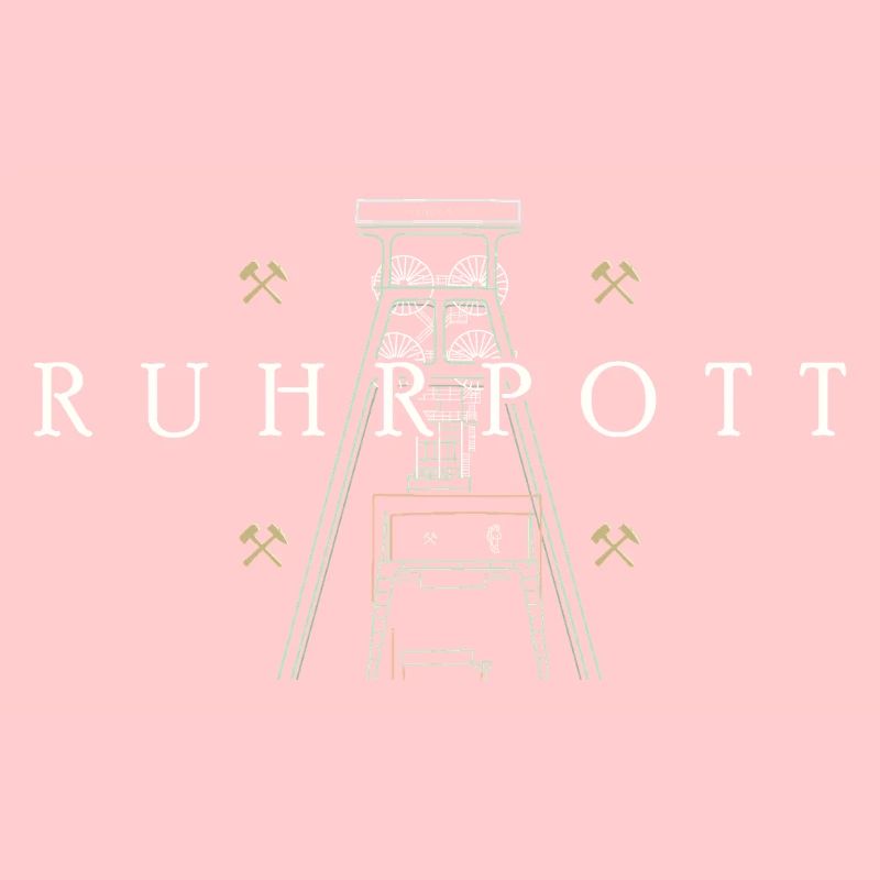 Ruhrpott, dessin à la main de la tour de la mine Prosper-Haniel