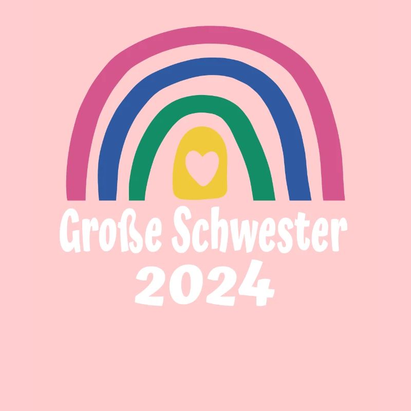 Große Schwester 2024 Regenbogen Baby Verkündung