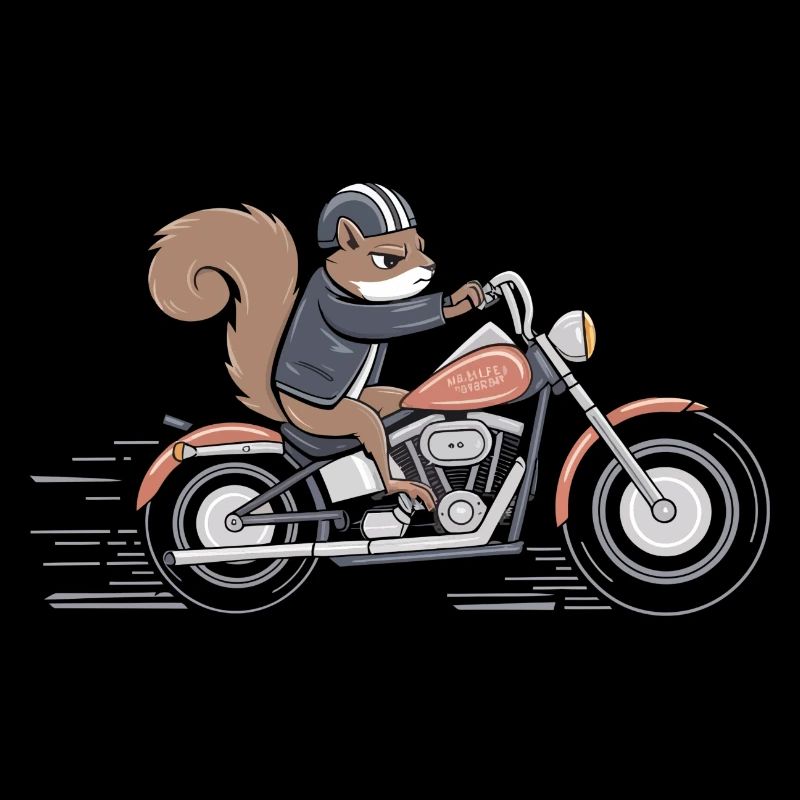 Cavalier d’écureuil à vélo