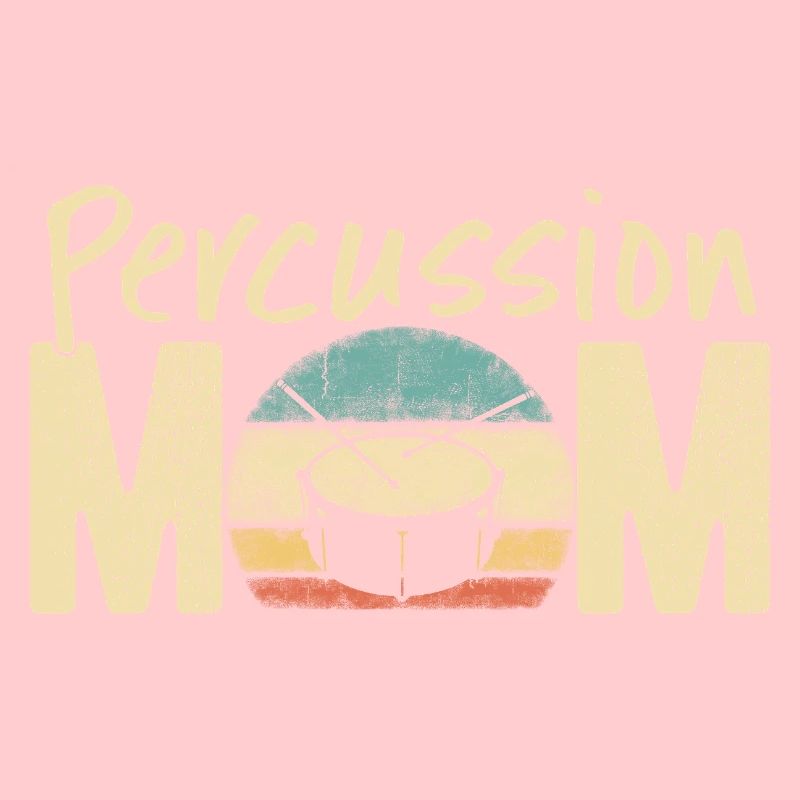 Perkussion Mama Retro Vintage Marching Band Design