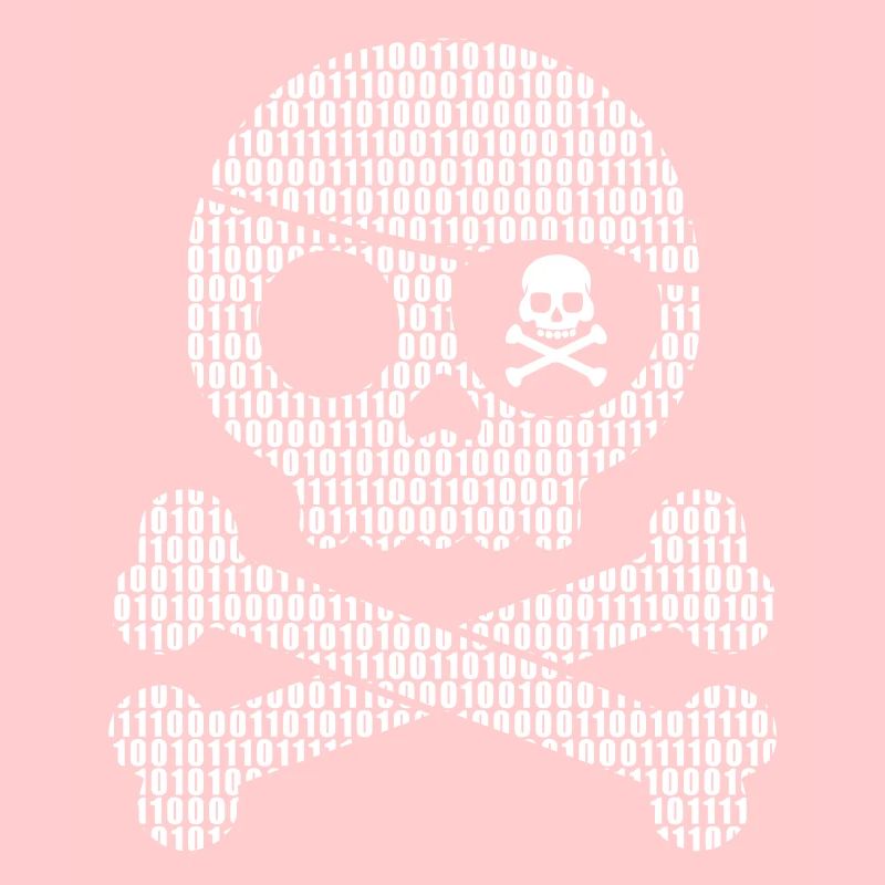 Digital Pirate Binary Code | Digital skull