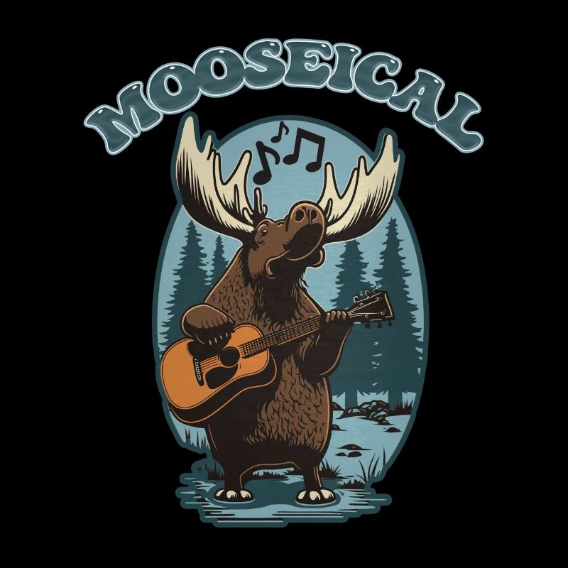 Mooseical - Musikalischer Elch mit akustischer Gitarre