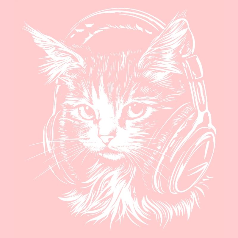 Katze Headset Musik DJ