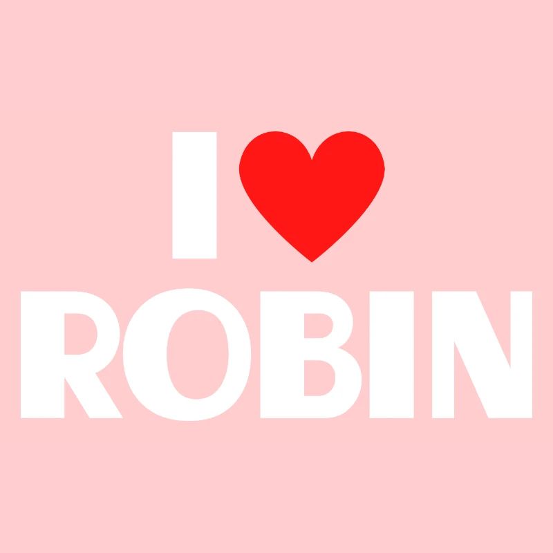 Ich liebe Robin rotes Herz Retro Statement 
