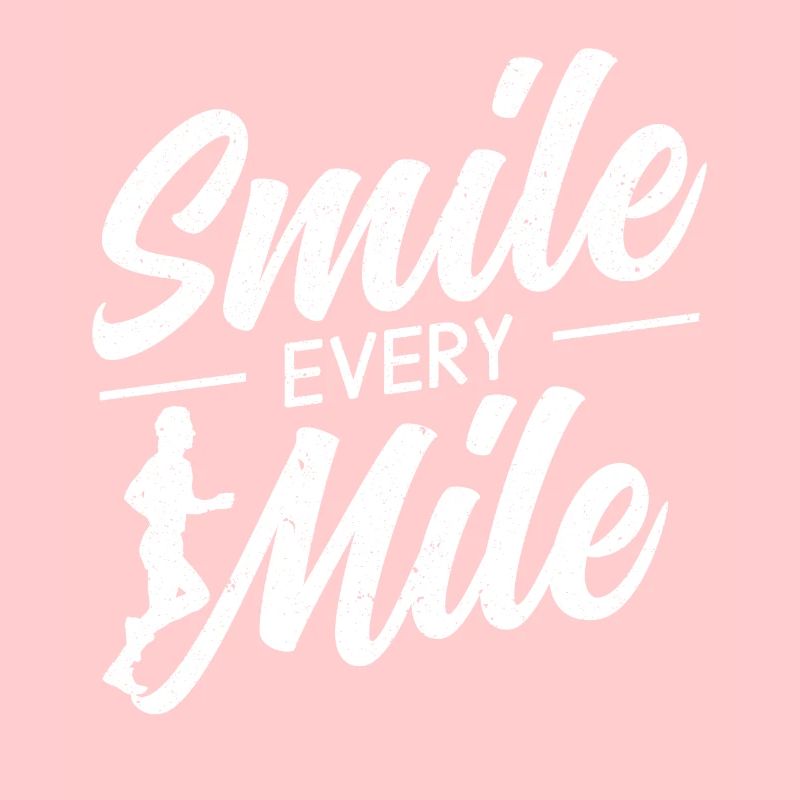 Smile Every Mile Marathon Runner Athlète Course
