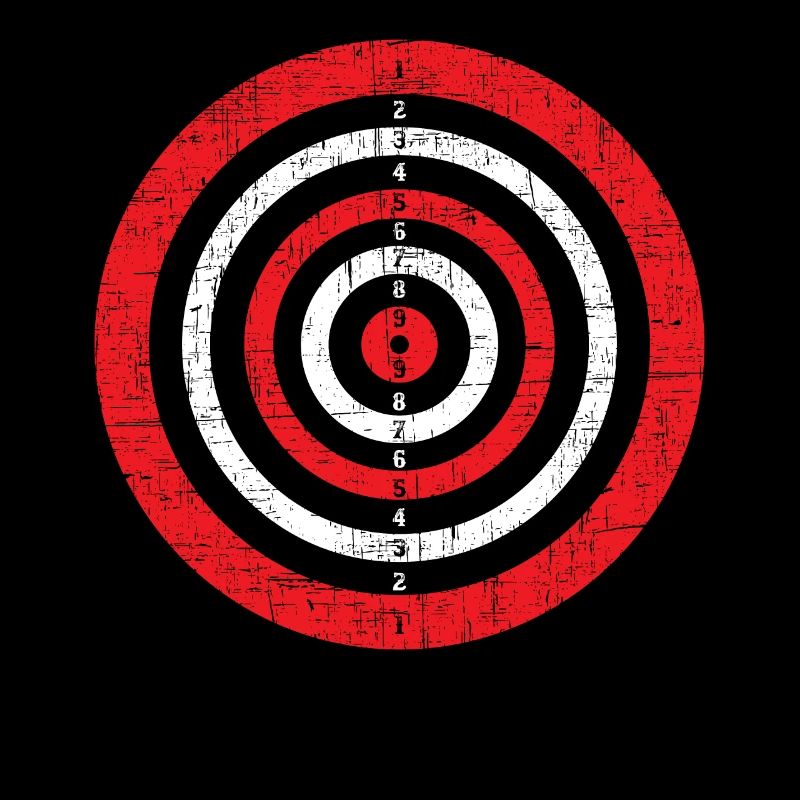 Aim Here Darts Player Shooting Sport Bullseye