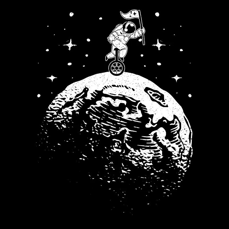 Einrad-Astronaut Einrad-Kosmonaut