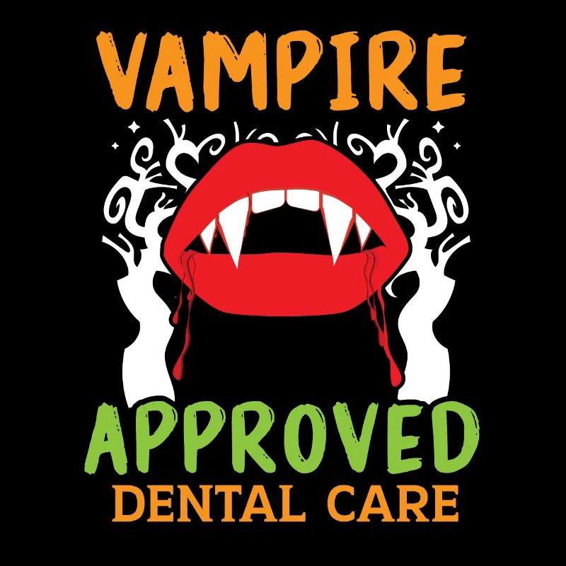 Vampir-geprüfte Zahnpflege.