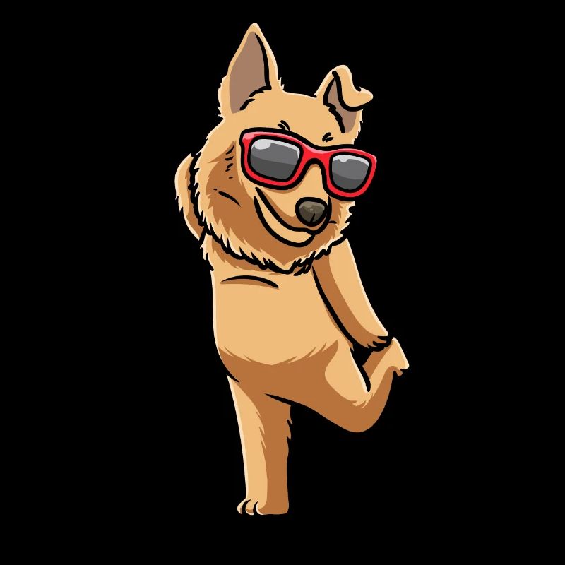 Chien de berger basque avec lunettes de soleil