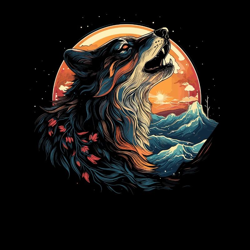 Fenrir Wolf Wikinger Nordisch Nordmänner Odins Wolf